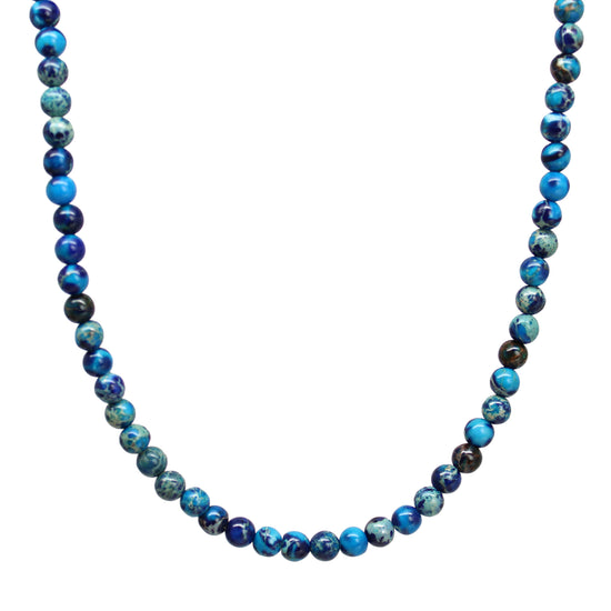 GRADENIGO Blue Gold Classic Glass Necklace